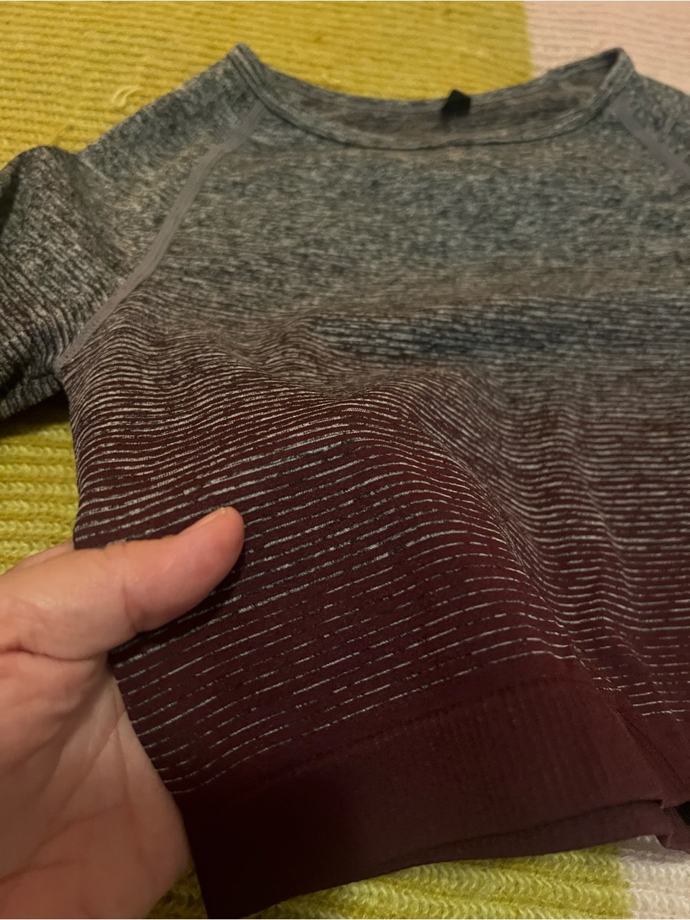 🍇 BOOMBOOM JEANS ombré seamless set 🍇 - Grey to Deep Plum Sz S/M - Picture 3 of 8